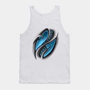 Biomechanical blue Tank Top